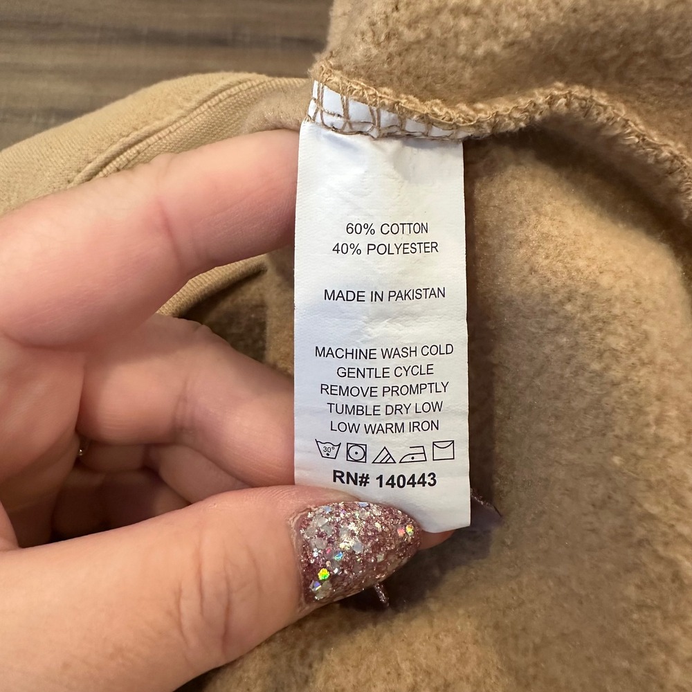 Great Lakes Unsalted Apparel Mackinac Island Hoodie Tan XL Michigan Sweatshirt - Picture 5 of 5